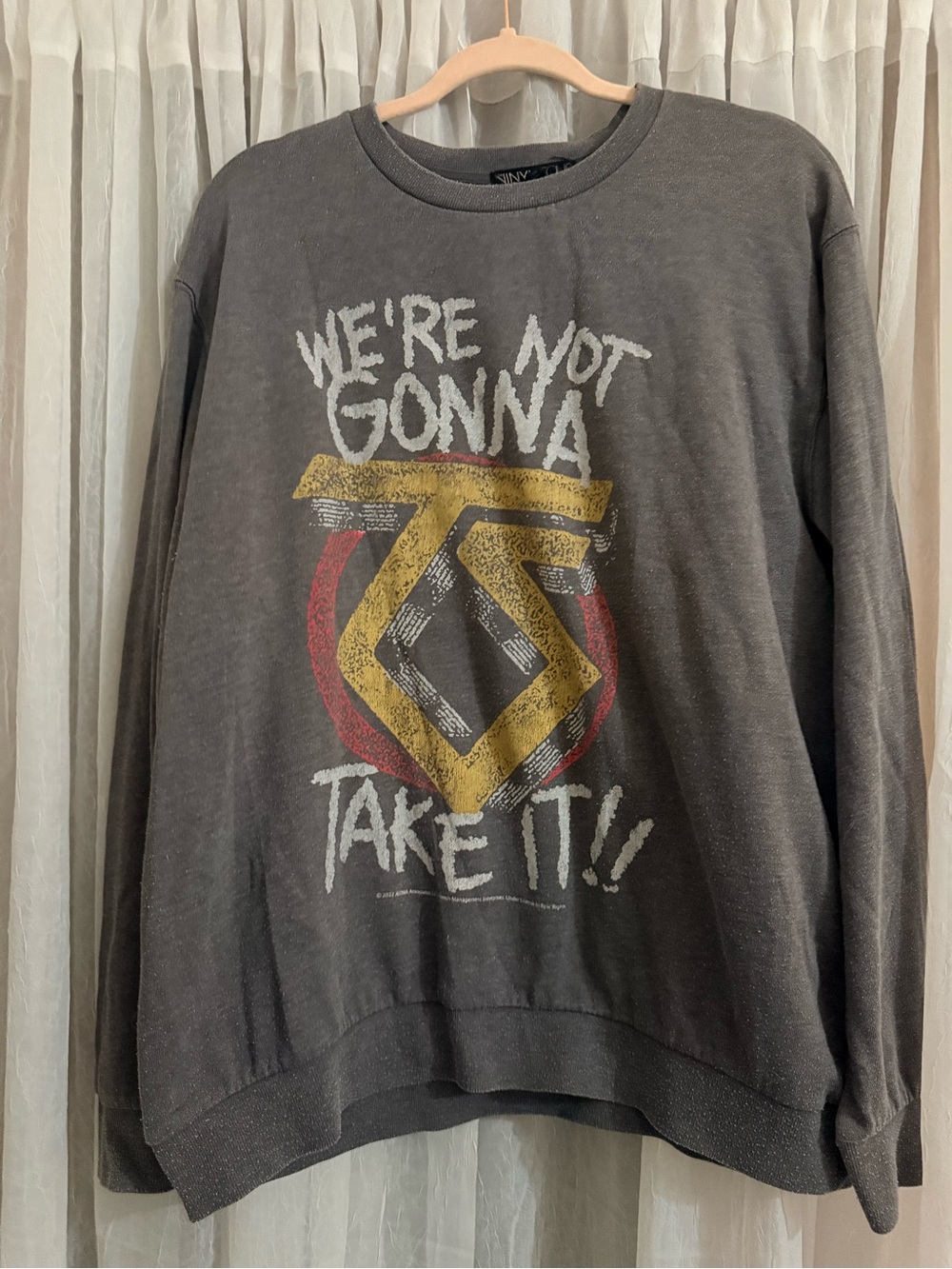 Unbranded Vintage-Style Crewneck Sweatshirt - Charcoal with Yellow & Red Graphic